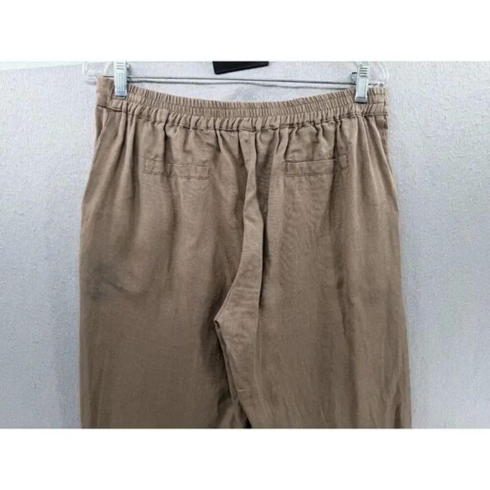 XIMO Pants Womens Size L Brown 100% Linen Jogger‎ Minimalist Neutral Lagenlook